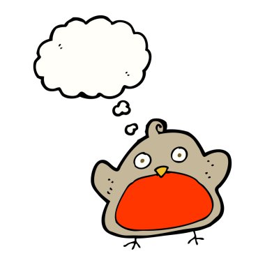 Düşünce baloncuklu noel robini