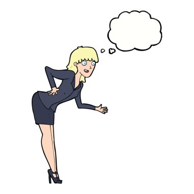 karikatür işkadını düşünce baloncuğuyla açıklıyor