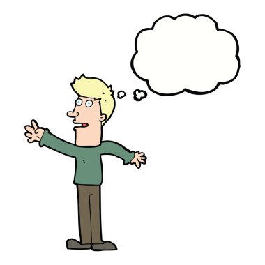 çizgi film adam düşünce balonu ile ulaşan