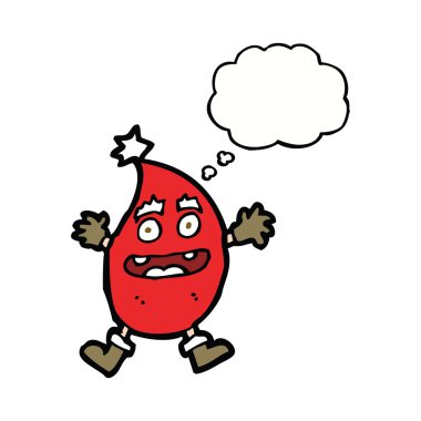 Düşünce baloncuklu komik Noel yaratığı