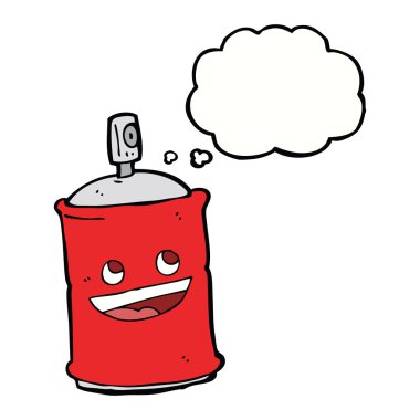 Düşünce baloncuklu çizgi film spreyi