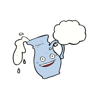 Düşünce balonlu süt sürahisi