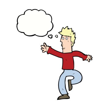 çizgi film acil adam düşünce baloncuğu ile