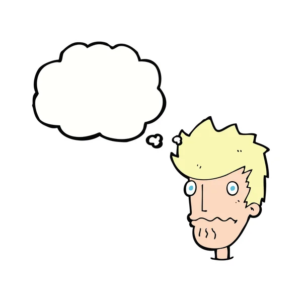 思考バブルを持つ漫画神経男 — ストックベクタ