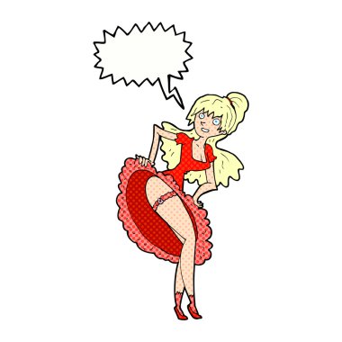 Konuşma baloncuklu flamenko dansçısı.