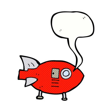 çizgi film uzay roketi ile konuşma balonu