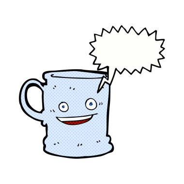 Konuşma balonlu çizgi film kupası