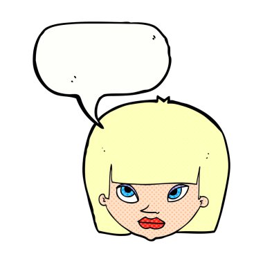 karikatür rahatsız kadınla konuşma balonu