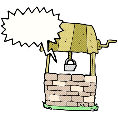 Konuşma baloncuğu ile dilek kuyusu