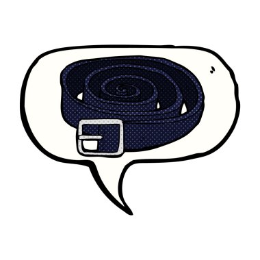 Konuşma baloncuklu çizgi film deri kemeri