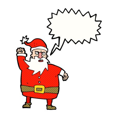 Konuşma balonlu çizgi film Noel Baba