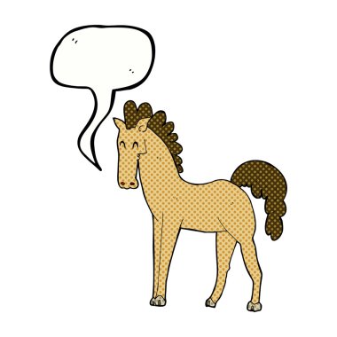 Konuşma baloncuklu çizgi film atı