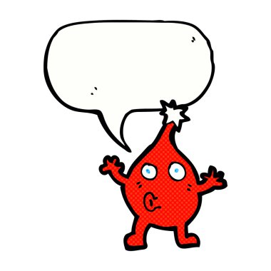 Konuşma balonlu komik noel karakteri