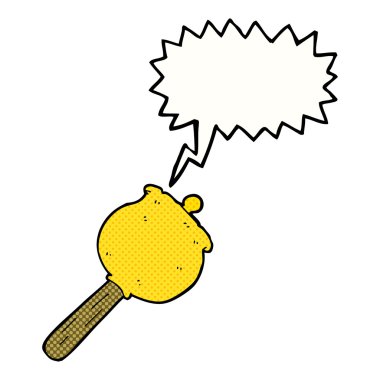 Konuşma baloncuklu çizgi film çanı