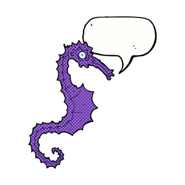 Konuşma baloncuklu karton deniz atı