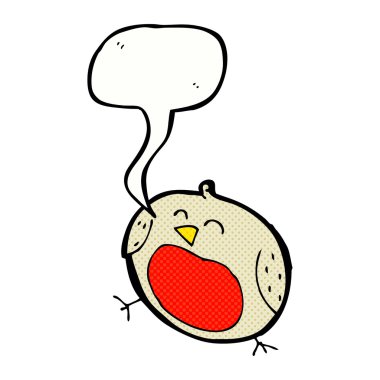 Konuşma balonlu çizgi robin