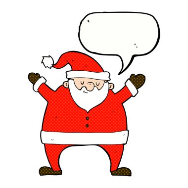 Konuşma balonlu çizgi film Noel Baba