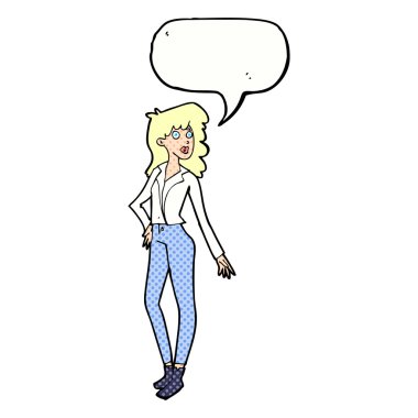 çizgi film güzel kadınla konuşma balonu