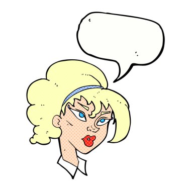 çizgi film güzel kadınla konuşma balonu