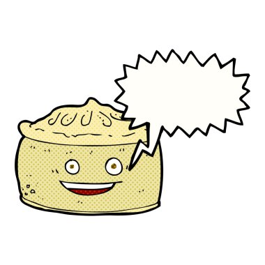 Konuşma baloncuklu çizgi film pastası