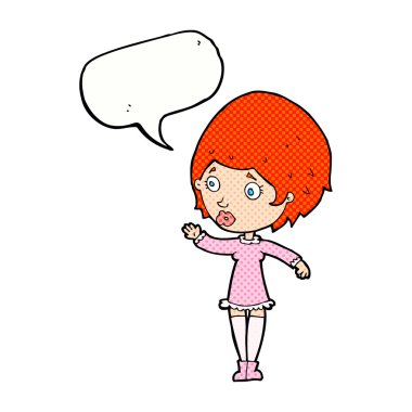 çizgi film güzel kadınla konuşma balonu