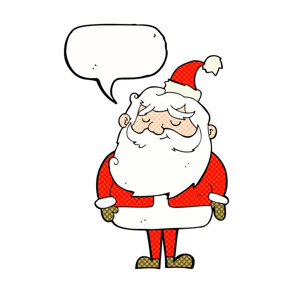 Cartoon Weihnachtsmann mit Sprechblase — Stockvektor