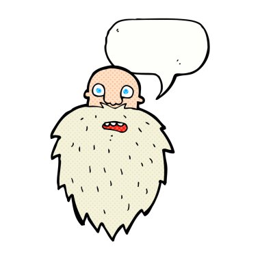 çizgi film sakallı adam konuşma baloncuğu ile