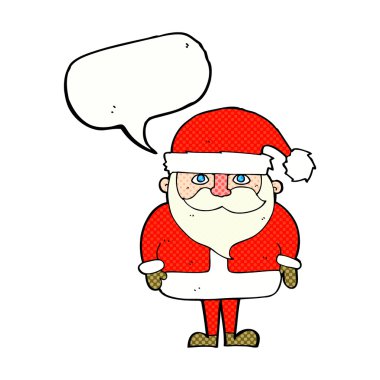 Konuşma balonlu çizgi film Noel Baba