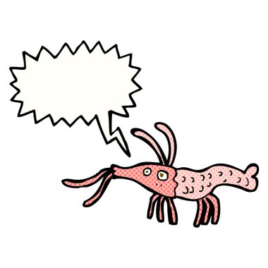 Konuşma balonlu karides