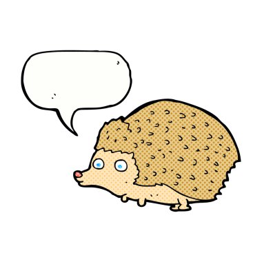 Konuşma baloncuklu kirpi.