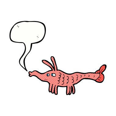 Konuşma balonlu karides