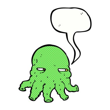 Konuşma baloncuklu uzaylı yüzü