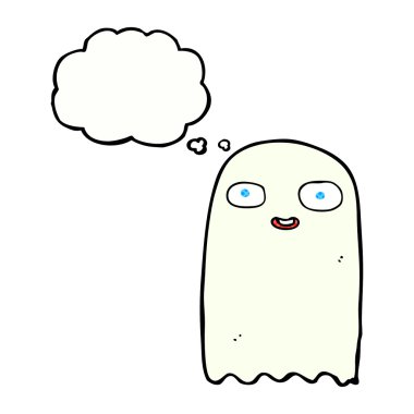 Konuşma balonlu komik karikatür hayaleti