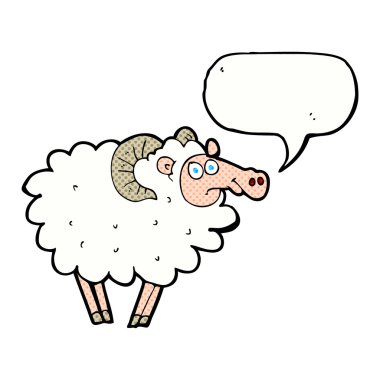 Konuşma baloncuklu çizgi film koçu