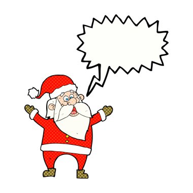 Konuşma balonlu çizgi film Noel Baba