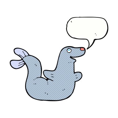 Konuşma baloncuklu çizgi film mührü