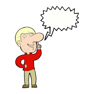 Konuşma baloncuğu fikri olan çizgi film adamı.