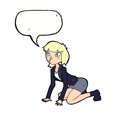 çizgi film kadın üzerine çöküp ile konuşma balonu