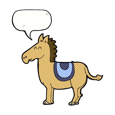 Konuşma baloncuklu çizgi film eşeği