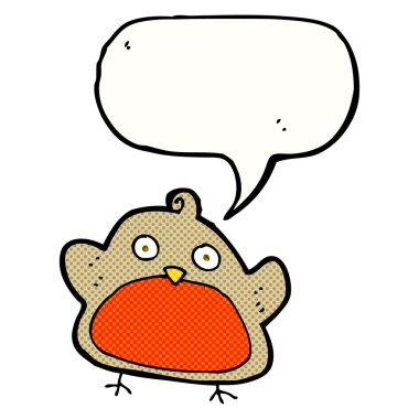 karikatür noel robini konuşma balonu ile