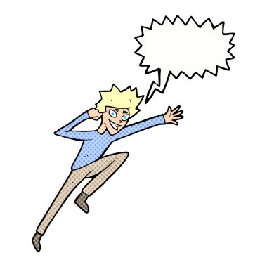 Konuşma balonlu çizgi film atlayıcısı.