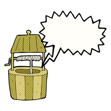 Konuşma baloncuğu ile dilek kuyusu