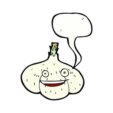 Konuşma baloncuklu çizgi film sarımsağı