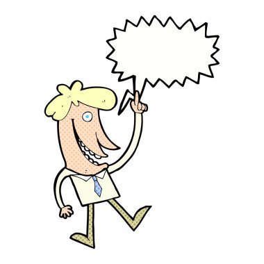 Konuşma baloncuğu fikri olan çizgi film adamı.