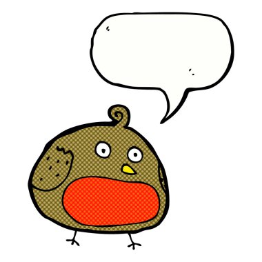 Konuşma balonlu çizgi robin