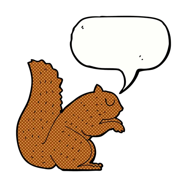 Σκίουρος κινουμένων σχεδίων με φούσκα ομιλία — Διανυσματικό Αρχείο