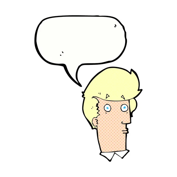 Dibujos animados expresión sorprendida con la burbuja del habla — Archivo Imágenes Vectoriales