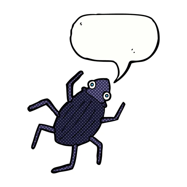 Cartoon bug met spraakbel — Stockvector