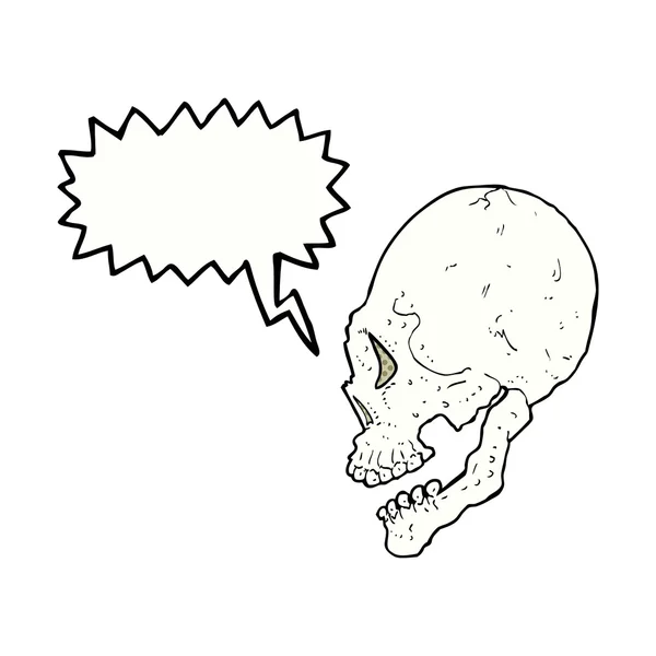 颅骨说明与言语泡沫 — 图库矢量图片
