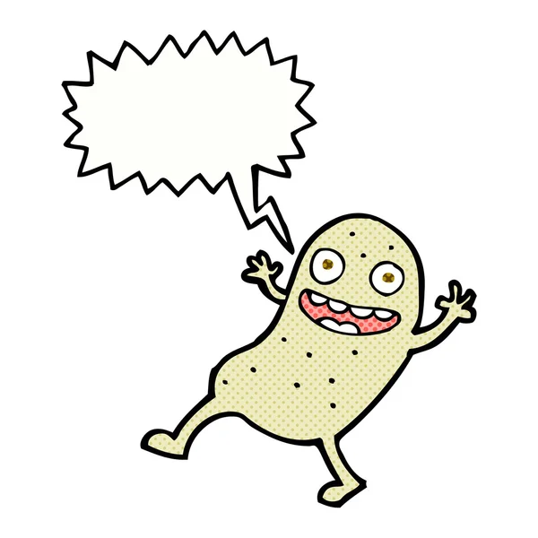 Cartoon aardappel met spraakbel — Stockvector